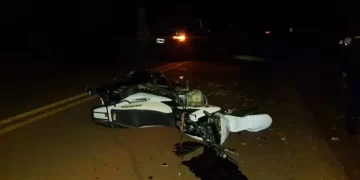 Murió un motociclista al chocar contra una camioneta en Colonia Flora