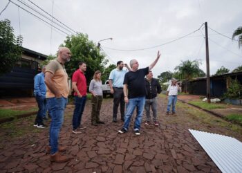PASSALACQUA RECORRIÓ LA ZONA AFECTADA POR EL TEMPORAL EN LEANDRO N. ALEM